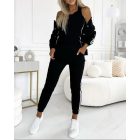 Striped Tape Patch Snap Button Baseball Jacket