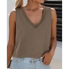 V-Neck Casual Sleeveless Top