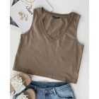 V-Neck Casual Sleeveless Top