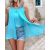 Slit Hollow Out Round Neck Fake Two Piece Tank Top