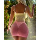 Ombre Off the Shoulder Long Sleeve Babydoll Sexy Hollow-out Slim Fit Bodycon Lingerie