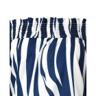 Zebra Stripe Print Off Shoulder Lantern Sleeve Top