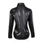 PU Leather Long Sleeve Flap Pocket Design Button Down Top