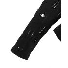 Turn-down Collar Hollow Out Button Down Shirt Top