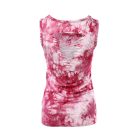 Tie Dye Print Heart letter Rhinestone Tank Top