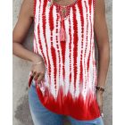 Tie Dye Print Knotted Tank Top