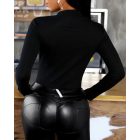 Rhinestone Butterfly Pattern Long Sleeve Top