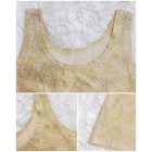 2 Piece Hollow-out Pullover Top Inner Tank Open-Knit Sweater Blouse Set