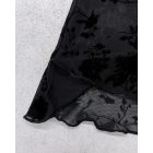 Glitter Lurex Mock Neck T Shirt Casual Sheer Mesh Slim Fit Blouse Top