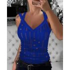 V-Neck Hollow Out Tank Top