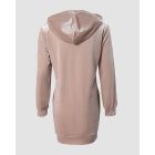 Letter Embroidery Velvet Hooded Sweatshirt Dress