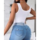 Scoop Neck Sleeveless Ribbed Tank Top Cami Tee Shirts