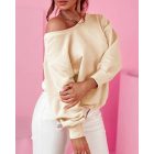 Round Neck Bowknot Decor Hollow Out Sweatshirt