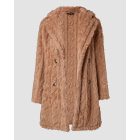 Cable Textured Lapel Neck Button Front Pocket Design Thermal Teddy Coat