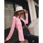 Stand Collar Frog Front Button Long Sleeve Fake Pockets Coat Casual Jackets