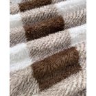 Plaid Print Double Breasted Teddy Coat