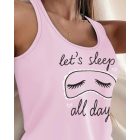 2PCS Pajamas Sets Floral Print U Neck Sleeveless Tank Top and Casual Drawstring Shorts Set