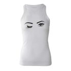 Eyelash Print Casual Tank Top