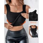 ChicMe ContourX 2 Piece U Neck Shapewear Built-in Bra Tank High Strechy Sleeveless Slim Fit Tops Camisole