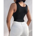 ChicMe 2PCS ContourX U Neck Shapewear Built-in Bra Sleeveless High Strechy Slim Fit Tank BodySuits