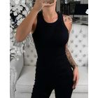 3-Pack Knit Round Neck Thick Strap Racerback Tank Tops