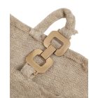 Chain Strap Cold Shoulder Button Decor Top