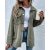 Turn-down Collar Long Sleeve Button Down Waffle Knit Shacket Loose Fit Coat with Pockets