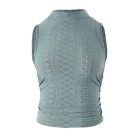 Eyelet Embroidery Textured Ruched Tank Top