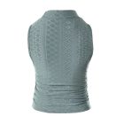 Eyelet Embroidery Textured Ruched Tank Top