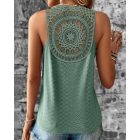 Eyelet Embroidery Hollow Out Tank Top