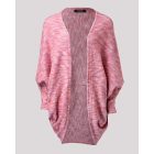 Colorful Waffle Knit Open Front Coat Batwing Long Sleeve Cardigan