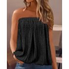 Ruched Bandeau Textured Tank Top