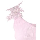 Lace Patch V-Neck Textured Casual Tank Top