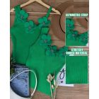 1PC Floral Pattern Beaded Decor Knit Tank Top Sleeveless Shirt