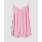 Floral Pattern Lace Patch Ruched Scallop Trim Cami Top