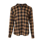 Plaid Pattern Button Down Shirts Long Sleeve Shackets Casual Blouse Top