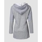 Cable Textured Zip Up Casual Hooded Coat