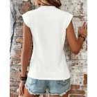 Leopard Print Heart Pattern Cap Sleeve T Shirt Casual Loose Fit Tank Top