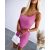 U-Neck Chain Strap Bodycon Dress Casual Slim Fit Knit Mini Dress