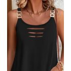 Buckled Ladder Cutout Tank Top