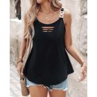 Buckled Ladder Cutout Tank Top