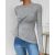 O-neck Long Sleeve Twisted Slim Fit Top