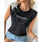 Floral Pattern Basketball Dribble Pass Shoot Print Tank Top