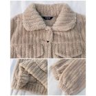 Turn-down Collar Buttoned Teddy Jacket
