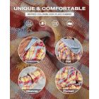 Colorblock Plaid Print Hooded Distressed Button Front Coat Shacket