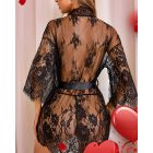 Crochet Lace Tied Detail Robe