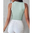 3 Piece Crewneck Racerback Ribbed Tank Tops Summer Basic Sleeveless Slim Fit Rib-knit Crop Tops