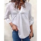 Buttoned Pocket Design Ripped Cutout Denim Pants